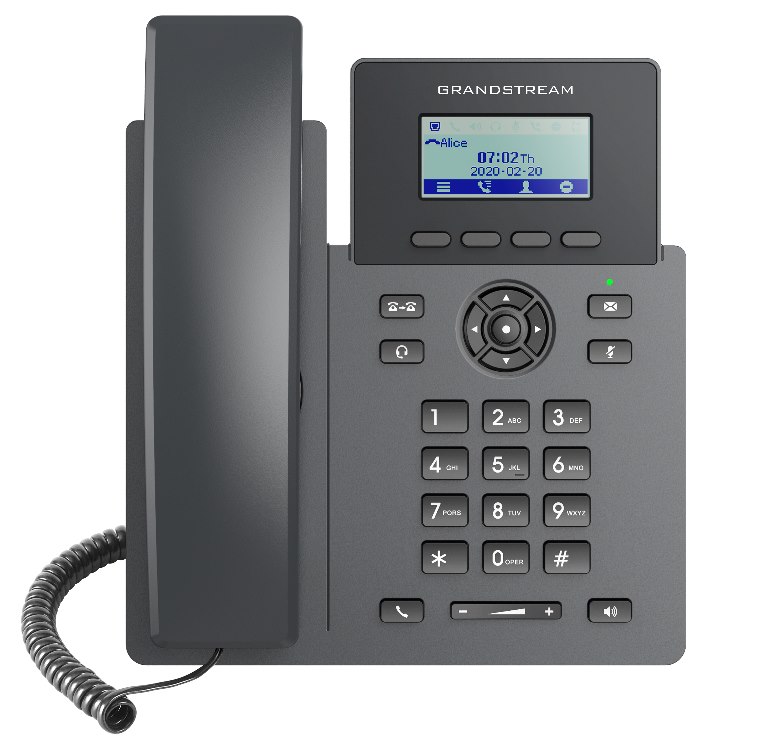 Grandstream GRP2601P Carrier Grade 2 Line Ip Phone, 2 Sip Accounts, 2.2' LCD, 132X48 Screen, HD Audio, Powerable Via Poe, 5 Way Conference, 1Yr WTY