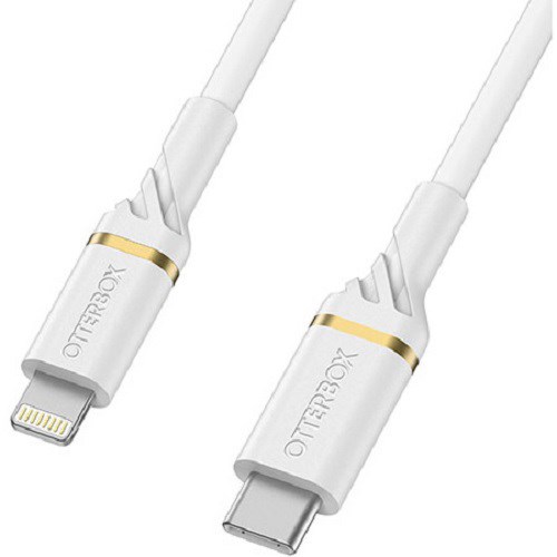 OtterBox Usb-C To Lightning 2 Meter Fast Charge MFi / Usb PD Cable ( 78-52646 ) - Cloud Dust White - Usb C To Lightning , Up To 4X Faster Charging