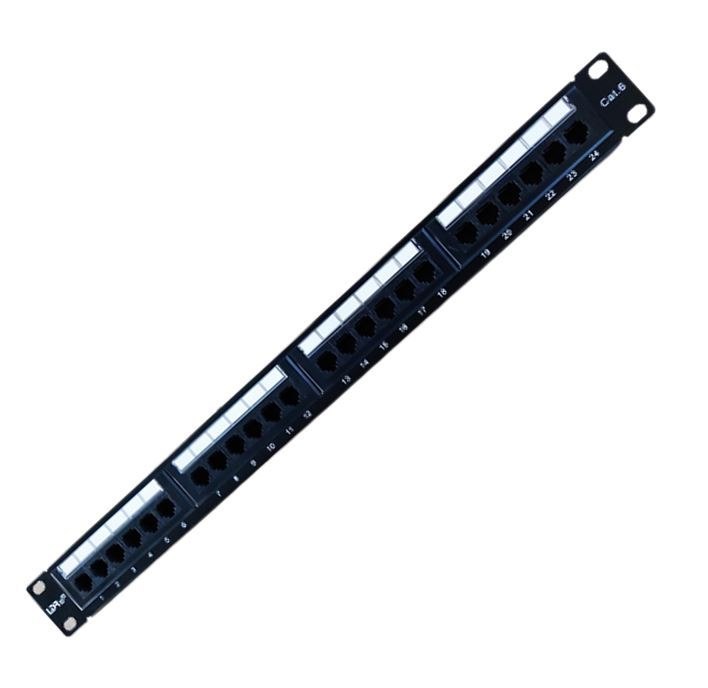 LDR 24 Port Cat6 Patch Panel Rack Mount - 1U