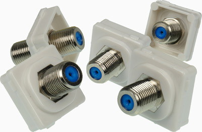 Digitek F Type To F Type Coupler (White)