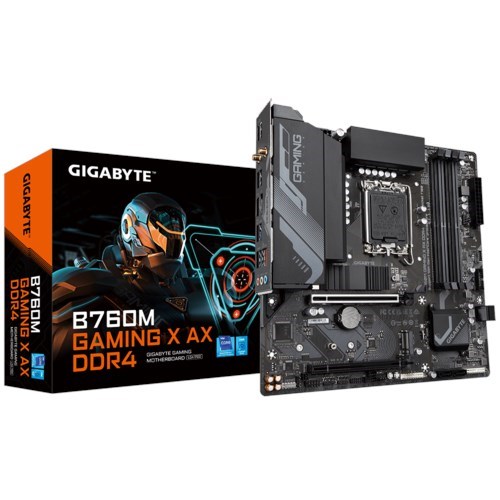 Gigabyte B760M Gaming X Ax MB, 1700, X2 DDR5, 4X Sata, M.2, Usb3.2, Wifi 6E, Uatx 3YR