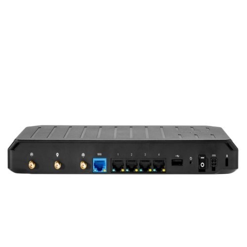 Cradlepoint E102 Small Branch Enterprise Router, Cat 7 Lte, Essential Plan, 2X Sma Cellular Connectors, 5X GbE RJ45 Ports, Dual Sim, 1 Year NetCloud