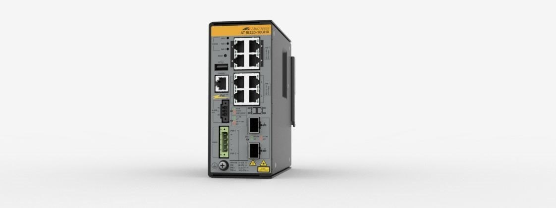 Allied Telesis 8X 10/100/1000T, 2X 1G/10G SFP+, Industrial Ethernet, Layer 2+ Switch, PoE++ Support