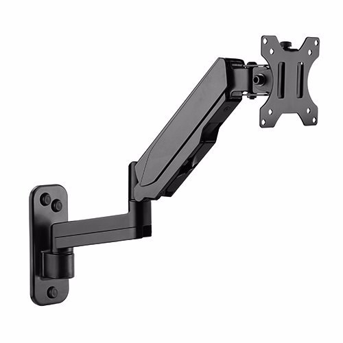 Brateck Single Screen Wall Mounted Articulating Gas Spring Monitor Arm 17'-32',Weight Capacity (Per Screen) 8KG;