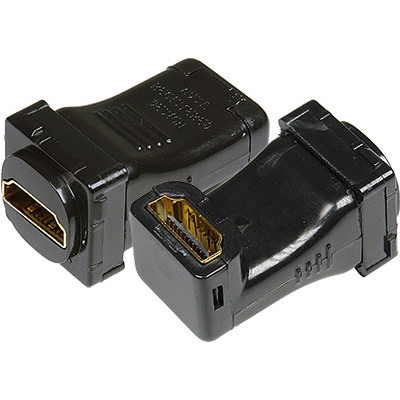 Digitek Hdmi® To Hdmi Right Angle Coupler Insert Black