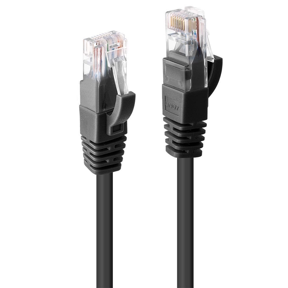 1m CAT6 U/UTP Gigabit Network Cable, Black