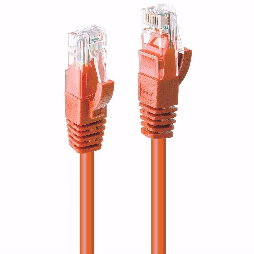 1m CAT6 U/UTP Gigabit Network Cable, Orange