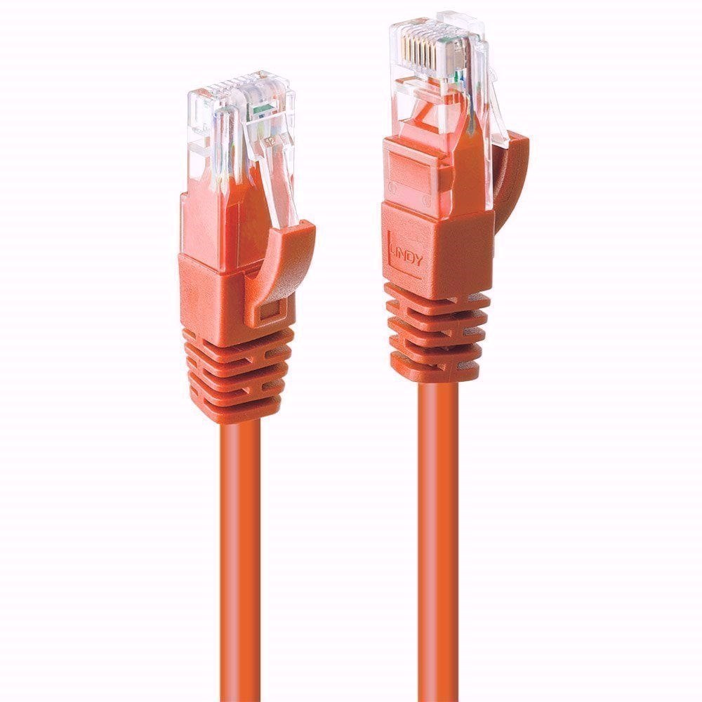 5m CAT6 U/UTP Gigabit Network Cable, Orange