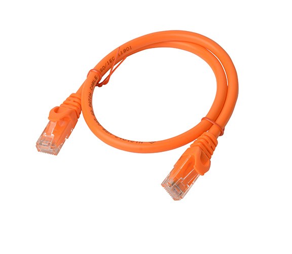 8Ware Cat 6A Utp Ethernet Cable, Snagless - 0.5M (50CM) Orange