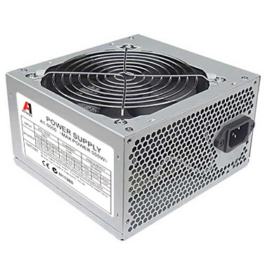 Aywun 500W Retail 120MM Fan Atx Psu. 1X 6Pin Pci-E, 24Pin Atx. Easy To Install, 2 Years Peace Of Mind Warranty