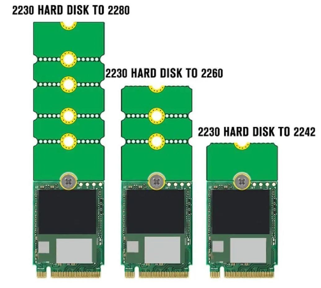 Micron NGFF M.2 SSD Solid State Drive Adapter Converter From 2230 To 2242 2280 Transfer Expansion Bracket Extension Rack Board Riser Card