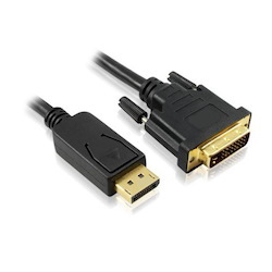 4Cabling 2M DisplayPort Male To Dvi-D Male Cable: Black