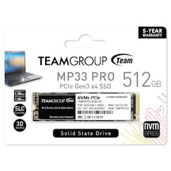 Team Group MP33 Pro 512GB, M.2 (2280), NVMe 1.3, R/W(Max) 2400MB/s, 2100MB/s, 220K/200K Iops, 400TBW, 5 Years Warranty