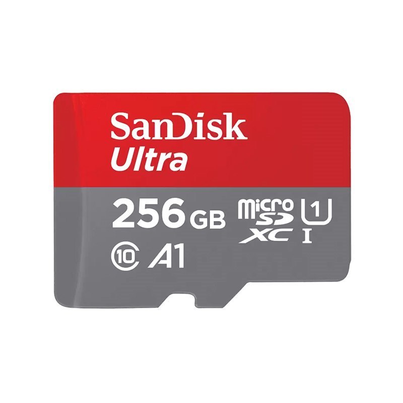 SanDisk Ultra microSDXC, Squac 256GB, A1, C10, U1, Uhs-I, 150MB/s R, 4X6, 10Y