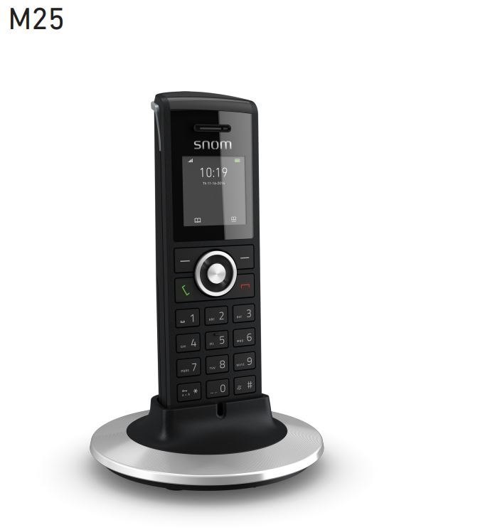 Snom M25 Office Handset, Colour Screen, 75 Hours Standby Time, 3.5MM Headset Jack, Multiple Language Support