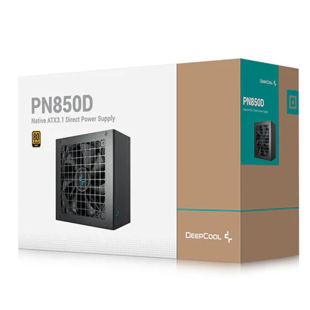 DeepCool PN850D 850W 80+ Gold Certified Non-Modular Atx Power Supply (Direct Cable) 120MM Fan, Japanese Capacitors, DC To DC, Atx12v V3.1, 100,000 MT