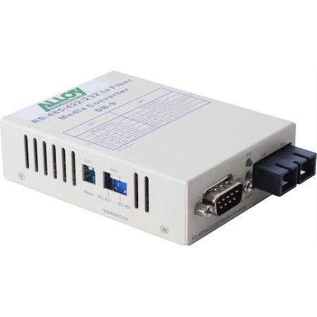 Alloy Serial To Fibre Standalone/Rack Converter RS-232/422/485 DB-9 To Multimode SC, 2Km