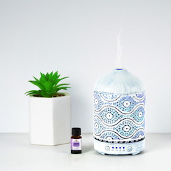 Mbeat® Activiva Metal Essential Oil And Aroma Diffuser-Vintage White -100ML