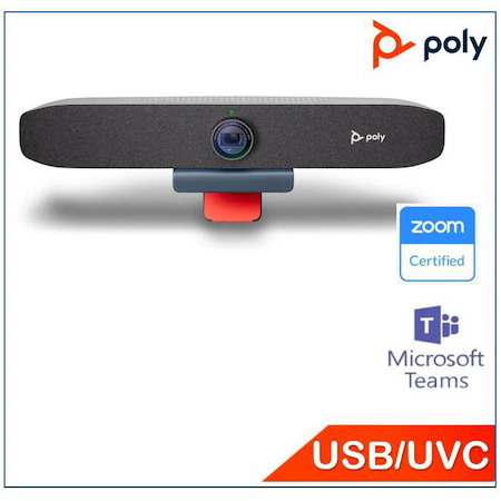 Polycom *Promo* Poly Studio P15 Personal Video Conference Bar, 4K Resolution, Clear Audio, NoiseBlock Ai, Acoustic Fence Technology, Integrated Privacy Shutte