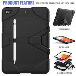 Rugged Case for iPad 7th Gen 10.2" 2019-pink