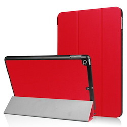 Casual Solid Suede Leather Cases for Apple iPad 9.7 6th 2018/2017 Tablet Case red