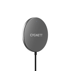 Cygnett Magnetic Wireless Charging Cable (1.2M) - Black (CY3757CYMCC), Compatible With Qi Wireless Charging & MagSafe, Up To 15W Fast Charging