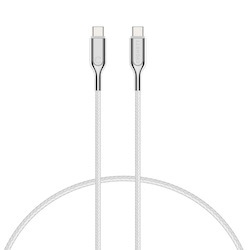 Cygnett Usb-C To Usb-C (Usb 2.0) Cable (1M) - White (CY2693PCTYC), Supports 5A/100W Fast Charging, 480Mbps Transfer Speeds, Double Braided Nylon Cable