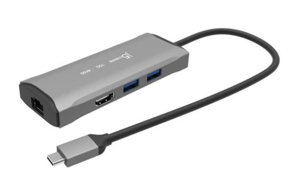 J5create 4K60 Elite Usb-C 3.2 10Gbps Travel Dock. (Usb-C To Hdmi, Usb-C, USB-Ax2, RJ-45)