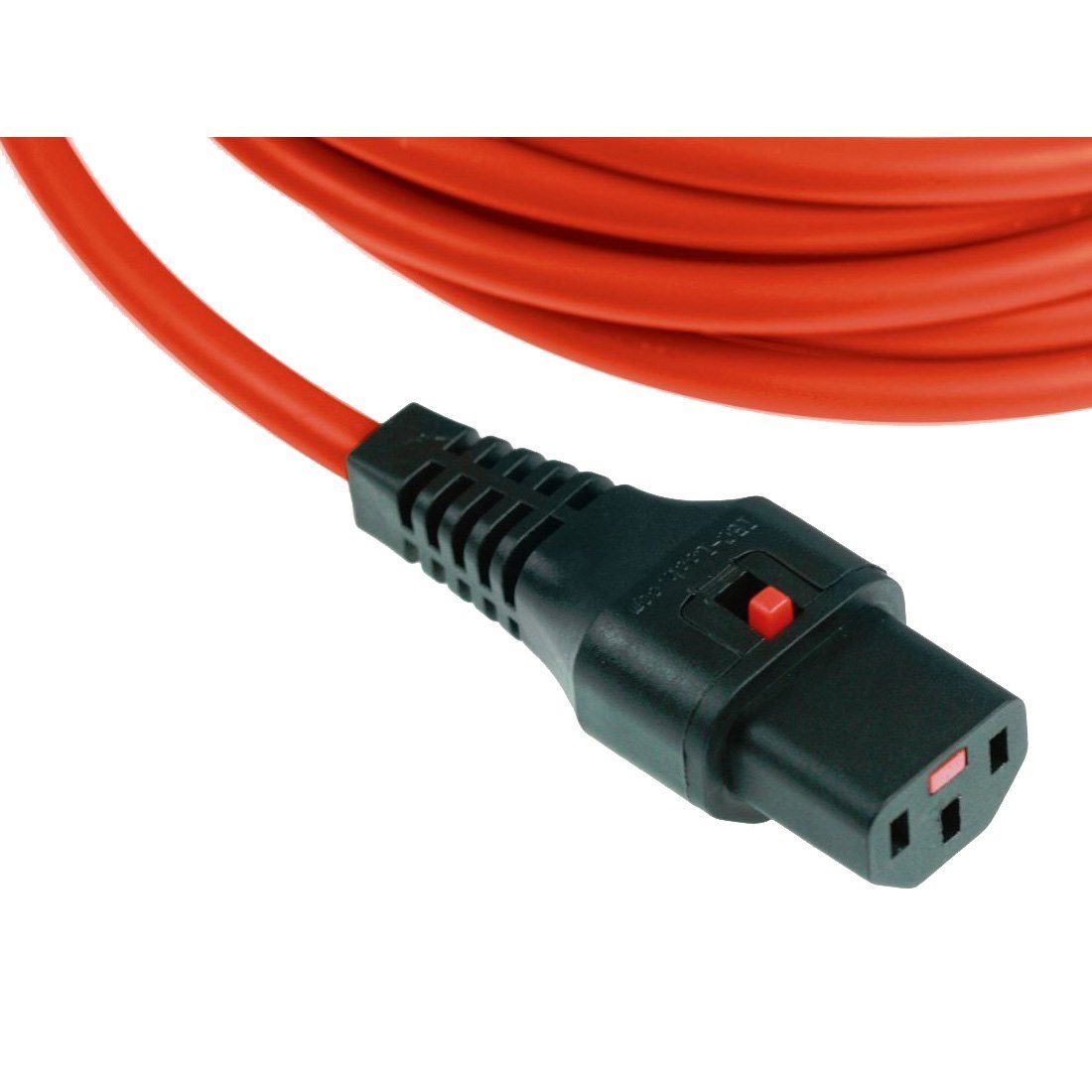 4Cabling 3M Lockable Iec C13 - Iec C14 Cable: Red