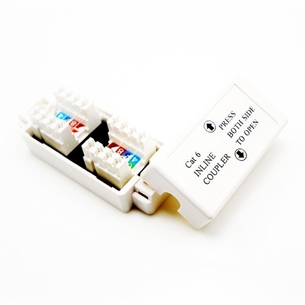 4Cabling Cat 6 Inline Coupler - Punch Down: White