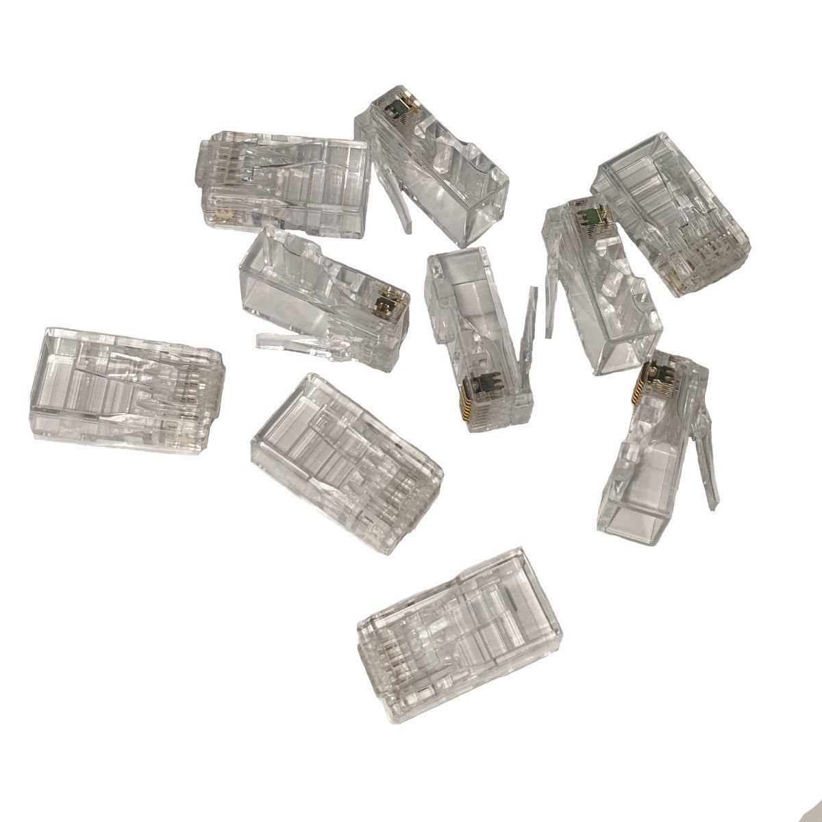 4Cabling Cat 6 8 Position RJ45 One-Piece Modular Crimp Plug | Solid | 10 Pack