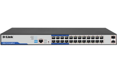 D-Link | Dgs-F1210-26Ps-E | 26-Port Gigabit Smart Managed PoE+ Switch With 24 PoE+ Ports (8 Long Reach 250M) And 2 SFP Ports