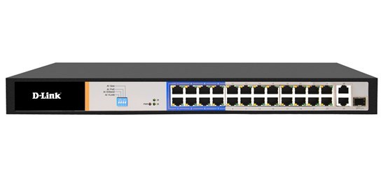 D-Link | Des-F1026p-E | 26 Port PoE Switch With 24 PoE Ports (8 Long Reach 250M) And 2 Gigabit Uplink Ports