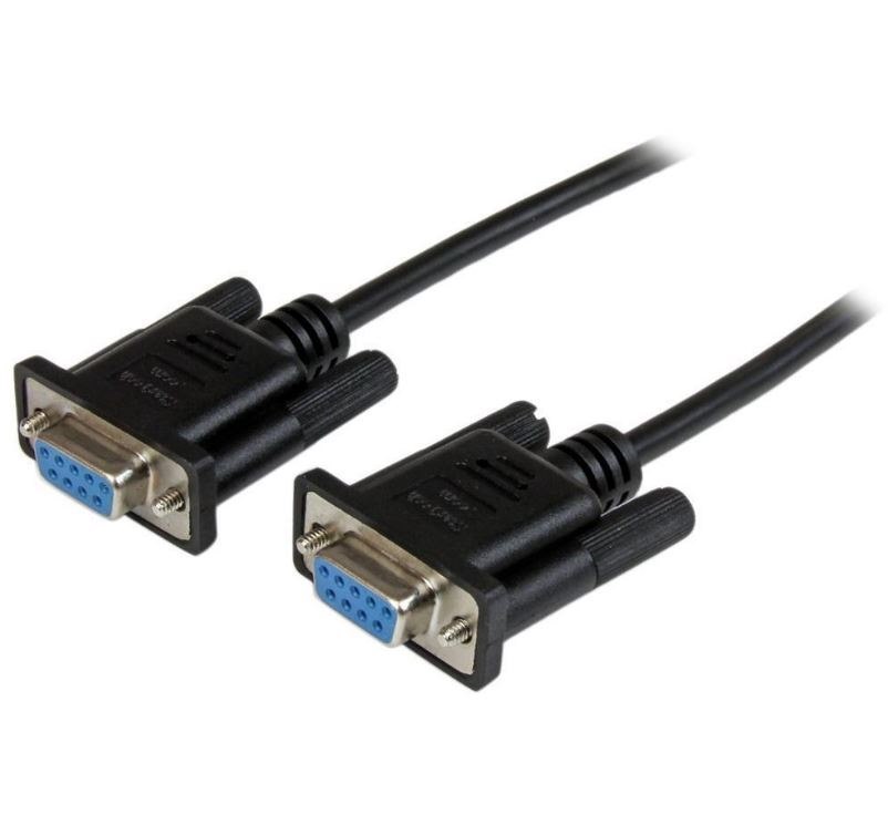 Astrotek 3M Serial RS232 Null Modem Cable - DB9 Female To Female 9 Pin Wired Crossover For Data Transfer BTW 2 Dte Devices Computer Terminal Printer