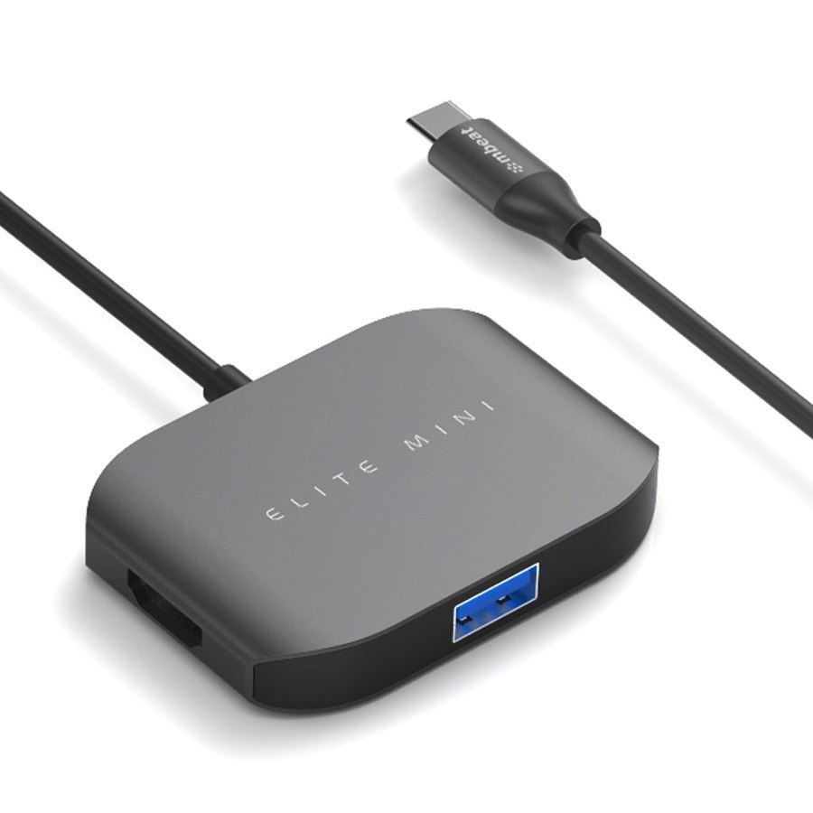 mBeat (LS) Mbeat Usb-C Multi-Port Adapter (Hdmi + Usb 3.0×1 + Usb 2.0×1) - Space Grey, Aluminium Design