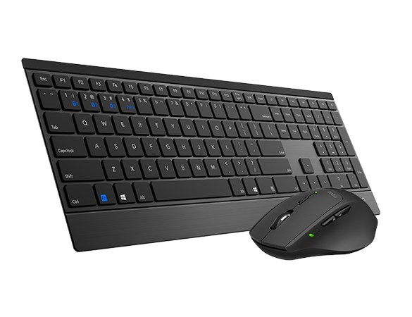 Rapoo 9500M Bluetooth & 2.4G Wireless Keyboard Mouse Combo Black- Multi-Device Connection - Adjustable1600DPI 4.5MM Ultra-Slim. 12 Months Battery Life