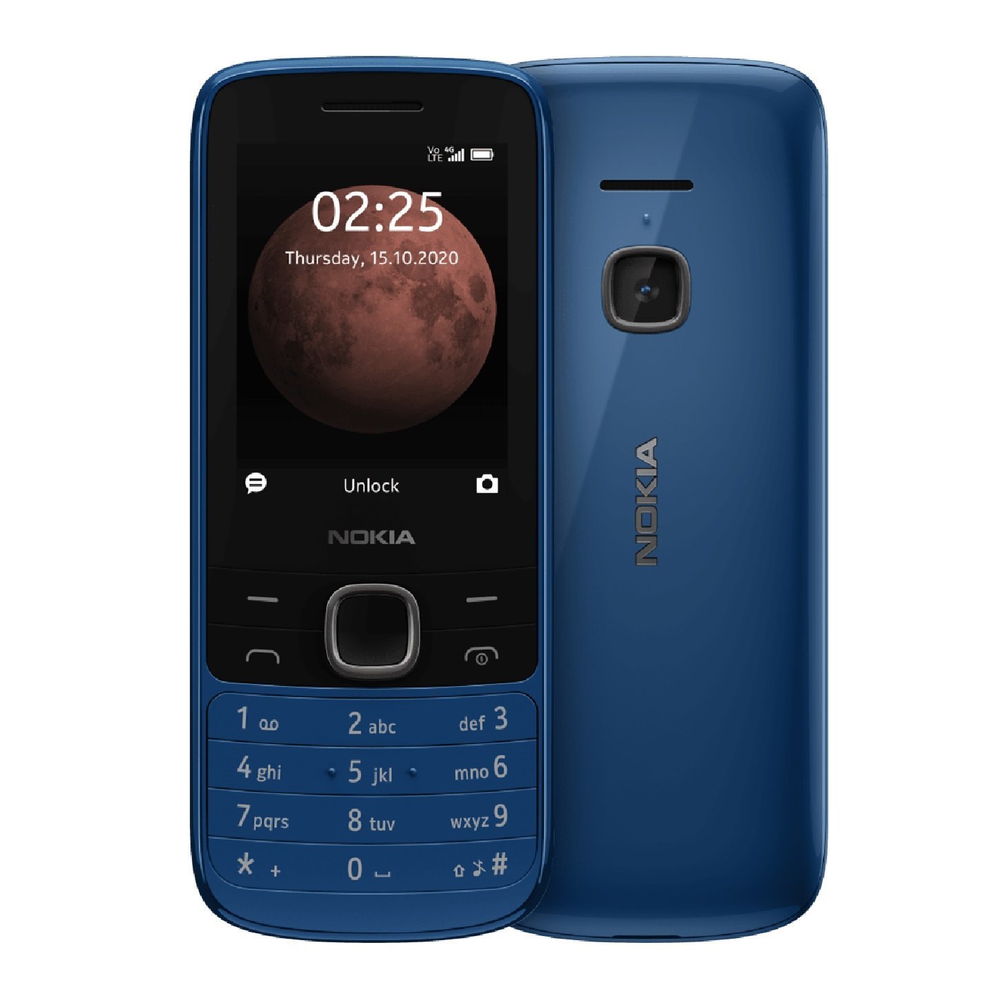 Nokia 225 4G (2024) 128 MB Feature Phone - 2.4" TFT LCD QVGA 240 x 320 - Cortex A71 GHz - 64 MB RAM - 4G - Dark Blue