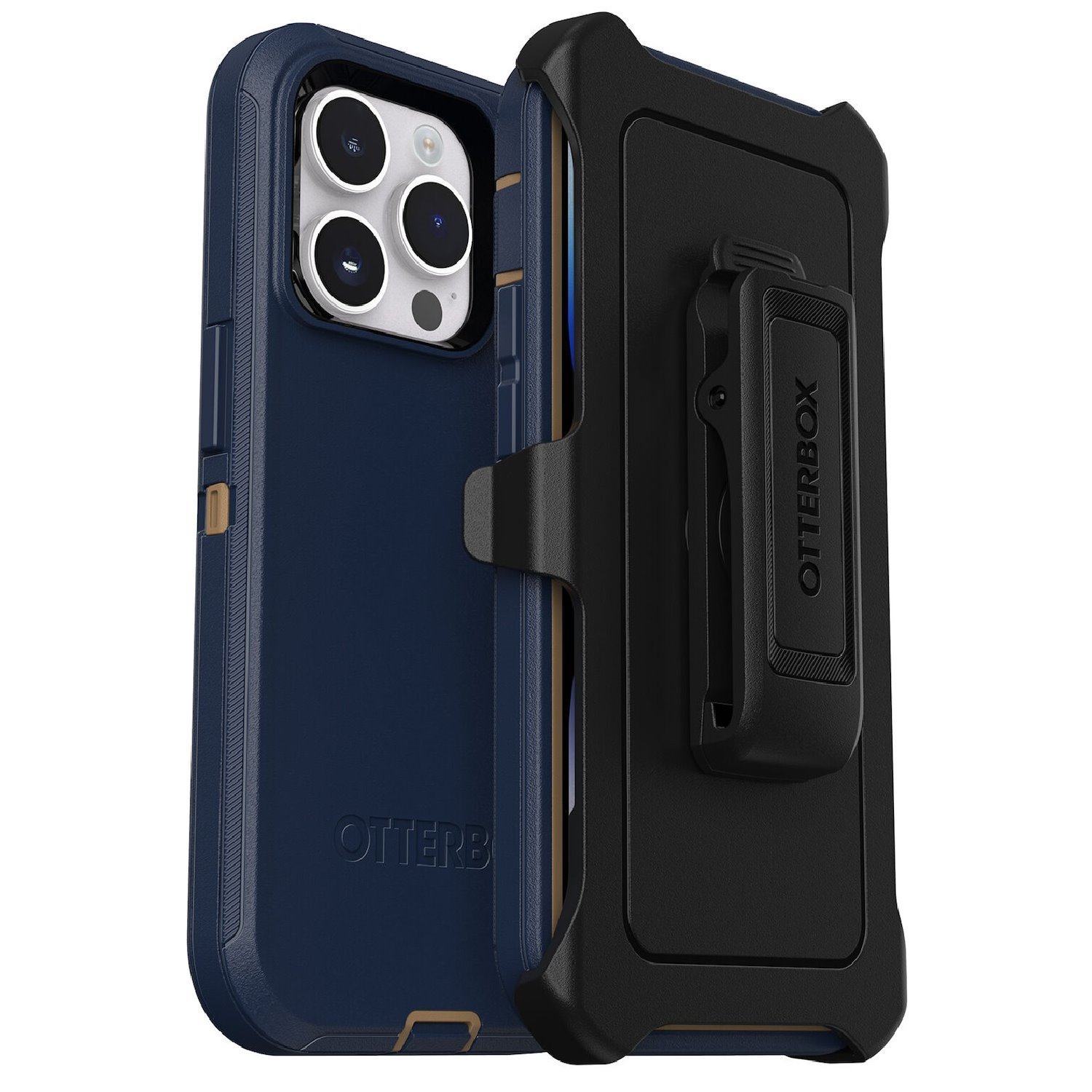 OtterBox Defender Apple iPhone 14 Pro Case Blue Suede Shoes - (77-88384), Drop+ 4X Military Standard, Multi-Layer,Included Holster,Rugged,7 YRS