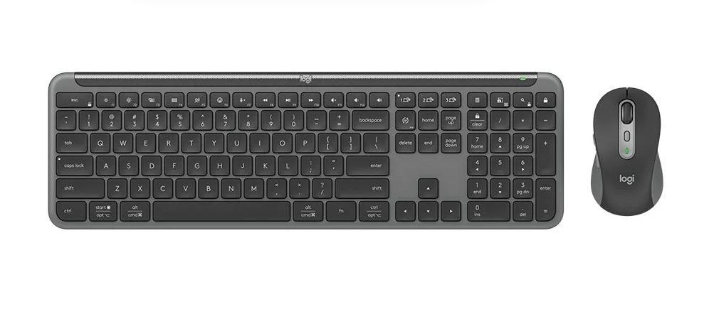 Logitech Signature Slim Combo MK950 -Graphite Keyboard Full-Size Layout With Number Pad Mouse 1000 Dpi 1-Year Limited Hardware Warranty