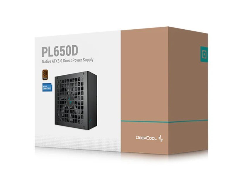 DeepCool PL650D 650W 80+ Bronze Certified Non-Modular Atx Power Supply(Direct Cable), 120MM Fan, DC To DC, Atx3.1, 100,000 MTBF, 85% Efficiency