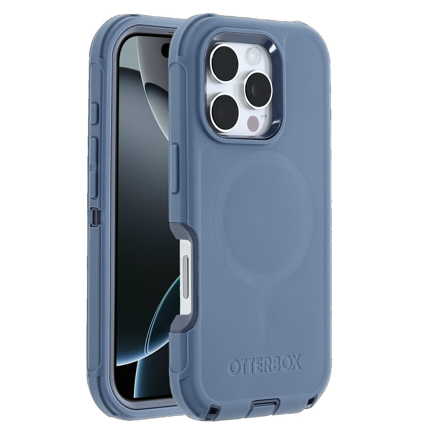 OtterBox Defender Carrying Case (Holster) Apple iPhone 16 Pro Max Smartphone - Blue