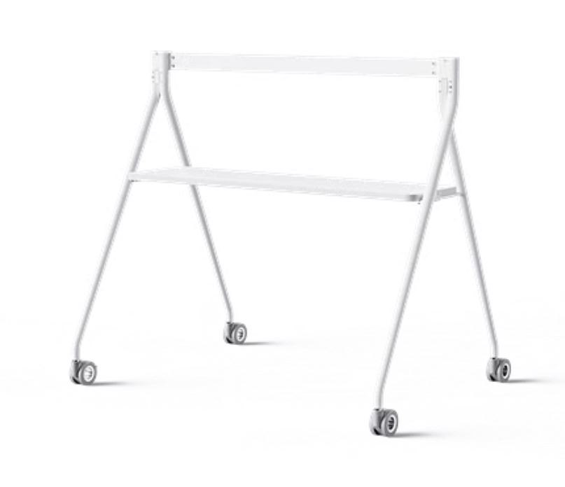 Yealink Floor Stand For MeetingBoard 65' With Tray, Fit For Yealink MeetingBoard 65', Wheeled For Easy Transport Stable, Durable Base Practical, White