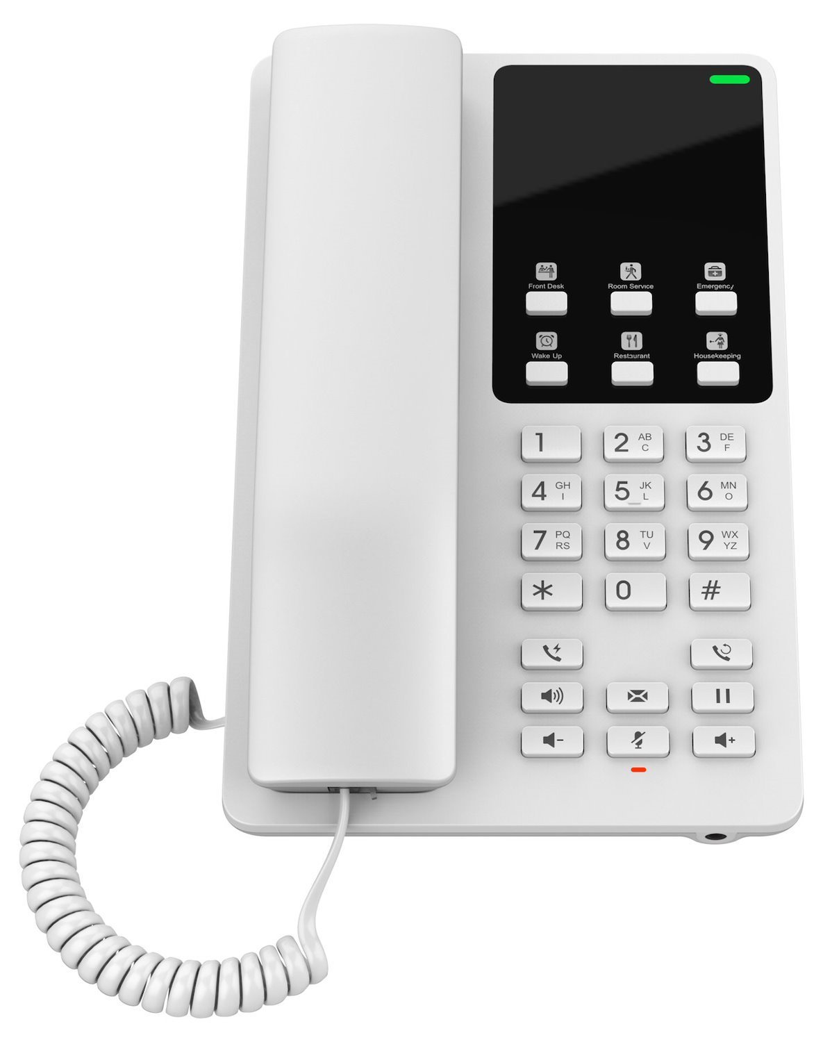 Grandstream GHP620W Hotel Phone, 2 Line Ip Phone, 2 Sip Accounts, HD Audio, Built In Wi-Fi, White Colour, 1Yr WTY