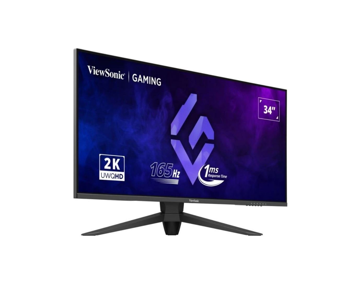 ViewSonic 34' Uwqhd 3440X1440, 165Hz, HDR10, 21:9, 1MS, Office Gaming Ultra Wide Flat Monitor