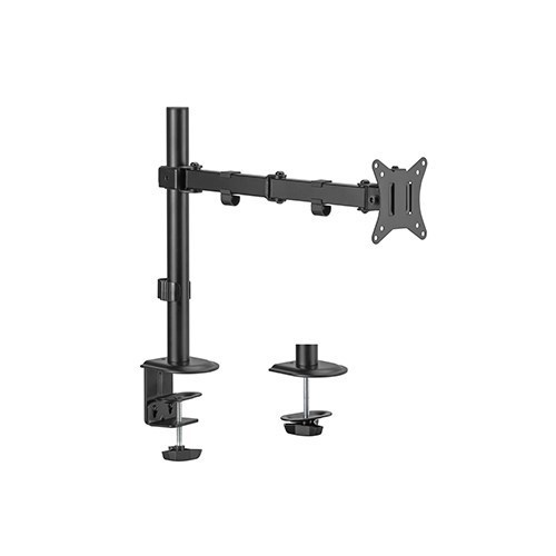 Brateck Single-Monitor Stell Articulating Monitor Mount Fit Most 17'-32' Monitor Up To 9KG Vesa 75x75,100x100(Black) (LS)