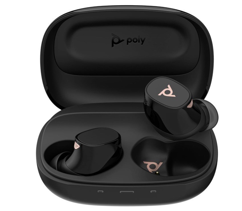 Poly Plantronics/Poly Bluetooth Headset Voyager Free 20 Black, True Wireless Bluetooth® Earbuds, Adaptive Active Noise Canceling (Anc)