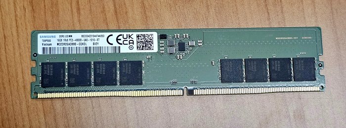 Micron Oem 16GB (1x16GB) DDR5 Udimm 4800MHz CL40 1.1V Desktop PC Memory Ram 1YR WTY (Not Crucial)