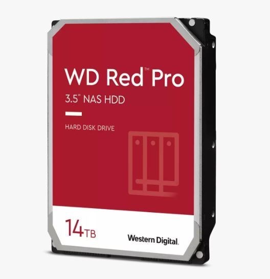 Western Digital WD Red Pro 14TB 3.5' Nas HDD Sata3 7200RPM 512MB Cache 24X7 180TBW ~8-Bays NASware 3.0 CMR Tech 5YRS WTY ~WD142KFGX