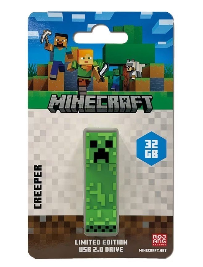 Verbatim Minecraft Collector S Edition Usb Flash Drive - 32GB - Creeper. Retail Pack