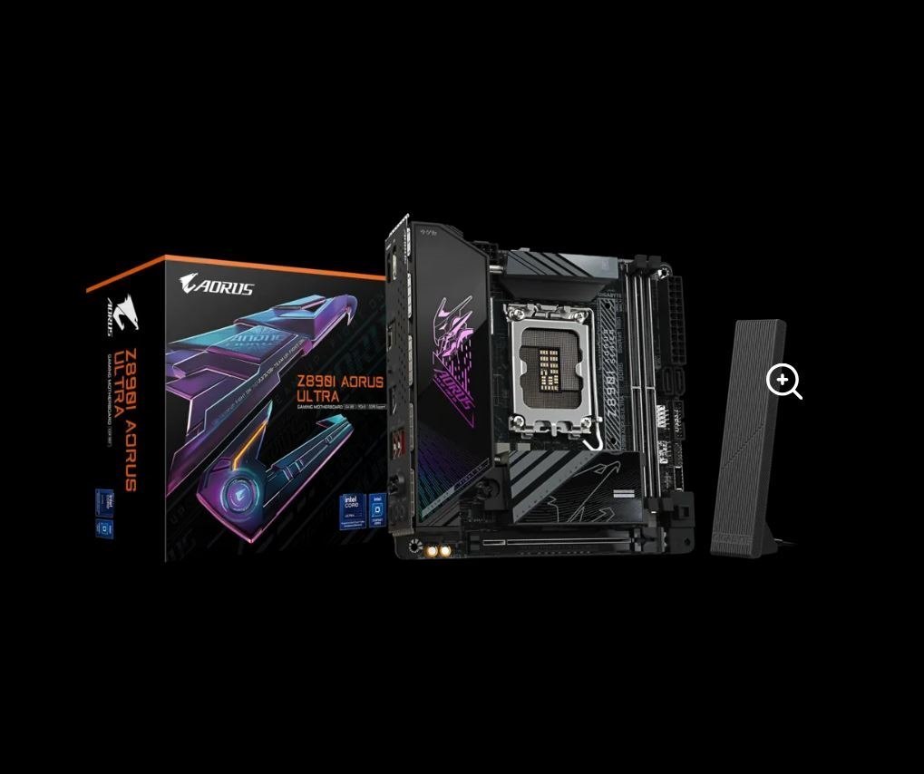 Gigabyte Z890i Aorus Ultra Intel Lga 1851 M-Itx Motherboard, 2X DDR5 ~128GB, 1X Pci-E X16, 2X M.2, 2X Sata, 5X Usb 3.2, 1X Usb-C